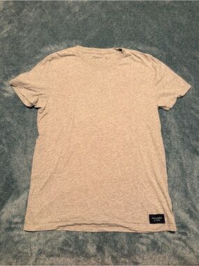 Abercrombie &‎ Fitch 100% Cotton Men's Heather Gray Soft A&F Tee Size Small